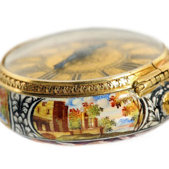 English gold and enamel verge pocket watch Circa 1665
