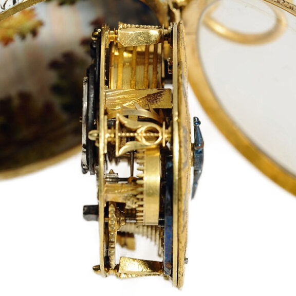 English gold and enamel verge pocket watch Circa 1665 English gold and enamel verge pocket watch Circa 1665