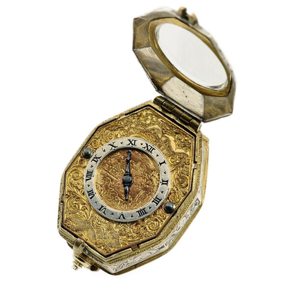 Extremely rare French octagonal-shaped watch Circa 1630 Extremely rare French octagonal-shaped watch Circa 1630