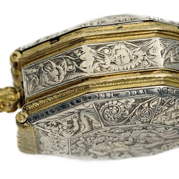 Extremely rare French octagonal-shaped watch Circa 1630 Extremely rare French octagonal-shaped watch Circa 1630