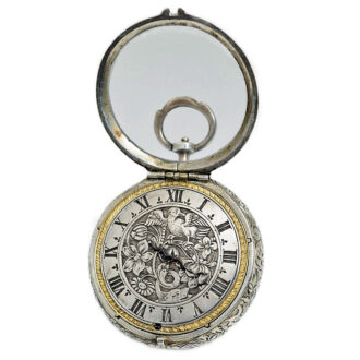 Early French silver verge pendant pocket watch Circa 1675