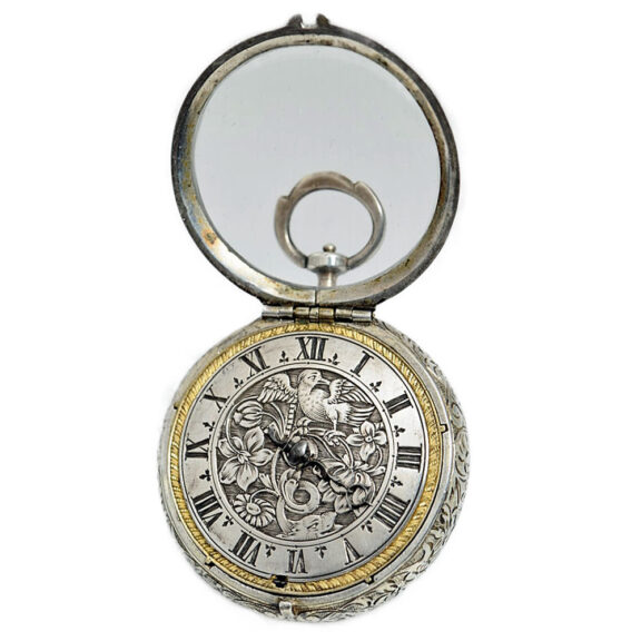 Early French silver verge pendant pocket watch Circa 1675 Early French silver verge pendant pocket watch Circa 1675