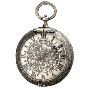 Early French silver verge pendant pocket watch Circa 1675
