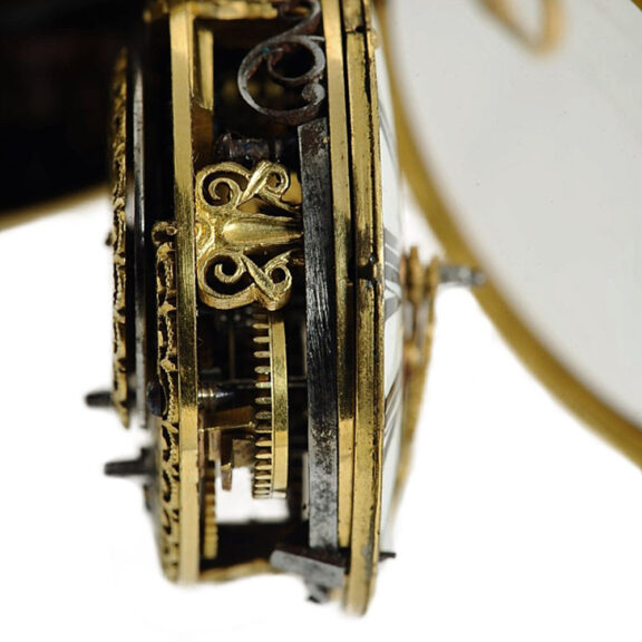 English gold double cased enamel verge watch Circa 1687English gold double cased enamel verge watch Circa 1687 English gold double cased enamel verge watch Circa 1687