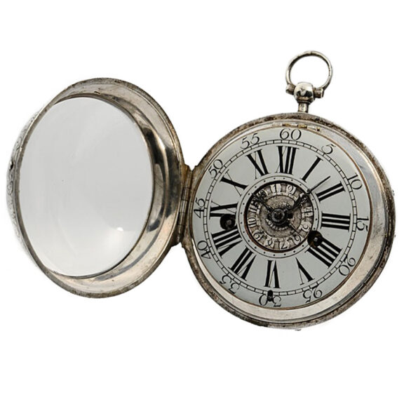Rare French silver coach clock with alarm Circa 1705 Rare French silver coach clock with alarm Circa 1705