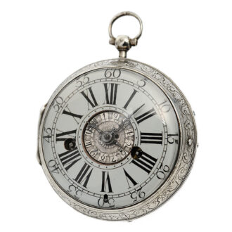 Rare French silver coach clock with alarm Circa 1705