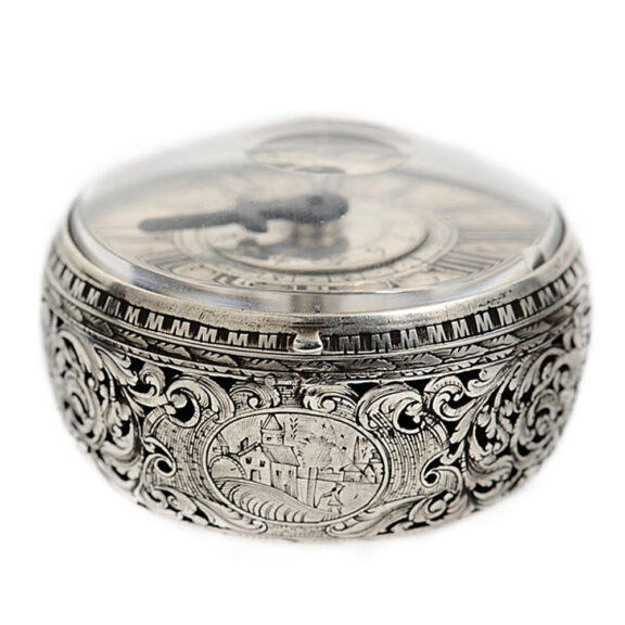 Swiss pair-cased verge pocket watch with alarm Circa 1685 Swiss pair-cased verge pocket watch with alarm Circa 1685