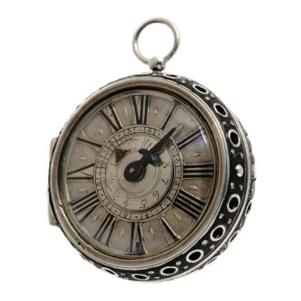 Swiss pair-cased verge pocket watch with alarm Circa 1685
