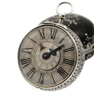 Swiss pair-cased verge pocket watch with alarm Circa 1685