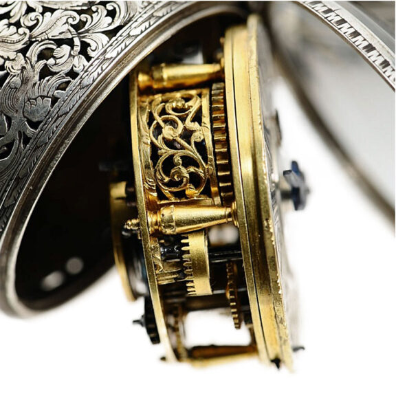 Swiss pair-cased verge pocket watch with alarm Circa 1685 Swiss pair-cased verge pocket watch with alarm Circa 1685