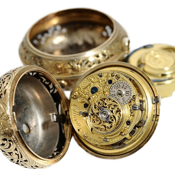 English silver half quarter repeating pocket watch Circa 1768 English silver half quarter repeating pocket watch Circa 1768