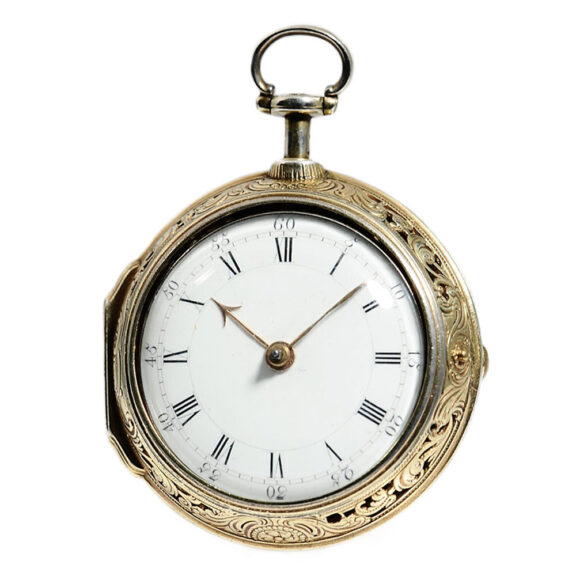 English silver half quarter repeating pocket watch Circa 1768 English silver half quarter repeating pocket watch Circa 1768