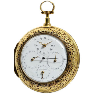 English clock watch with quarter hour/ hour self strike circa 1780