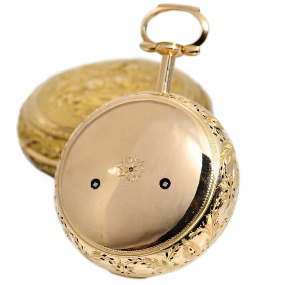 English pair-cased self strike verge pocket watch Circa 1630 English pair-cased self strike verge pocket watch Circa 1630