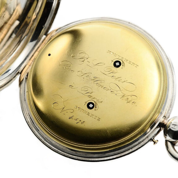French silver grande and petite sonnerie watch Circa 1838 French silver grande and petite sonnerie watch Circa 1838