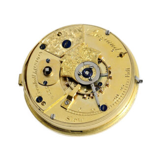 English silver lever deck watch with regulator dial Circa 1887