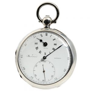 English silver lever deck watch with regulator dial Circa 1887