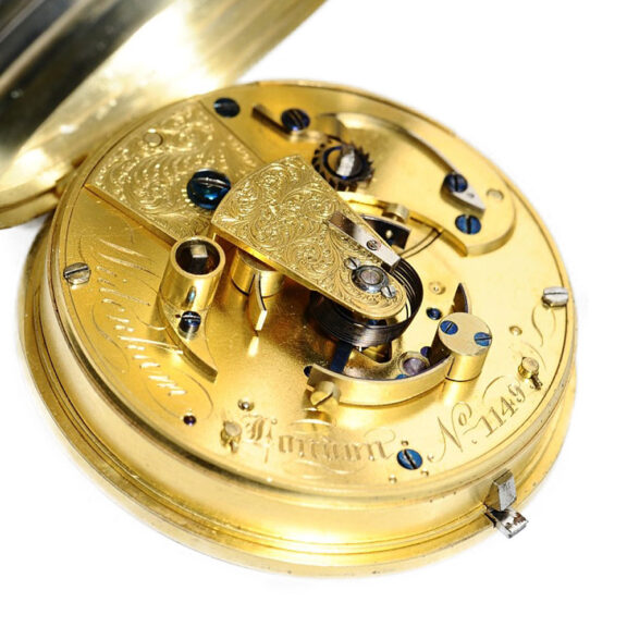 English pocket chronometer with original wooden box Circa 1829 English pocket chronometer with original wooden box Circa 1829