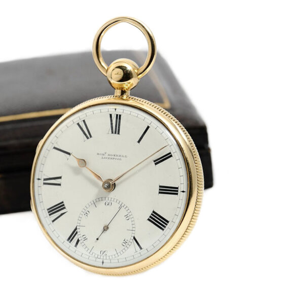English engine turned gold watch in original box Circa 1820 English engine turned gold watch in original box Circa 1820