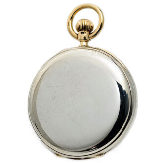 English heavy silver deck watch with carousel Circa 1905
