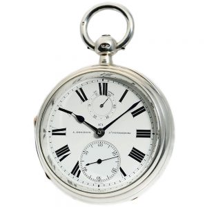 Swedish chronometer with power reserve indicator Circa 1898