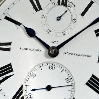 Swedish chronometer with power reserve indicator Circa 1898