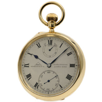 Heavy English precision watch with minute tourbillon Circa 1927