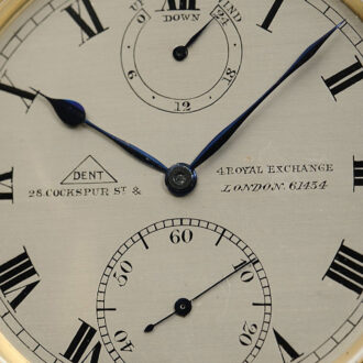 Heavy English precision watch with minute tourbillon Circa 1927