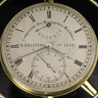 French ship's chronometer with power reserve Circa 1880