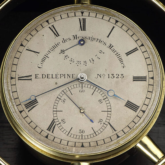 French ship's chronometer with power reserve Circa 1880 French ship's chronometer with power reserve Circa 1880