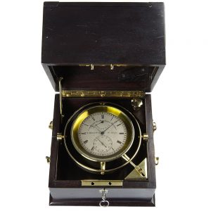French ship's chronometer with power reserve Circa 1880