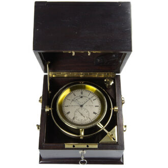 French ship's chronometer with power reserve Circa 1880