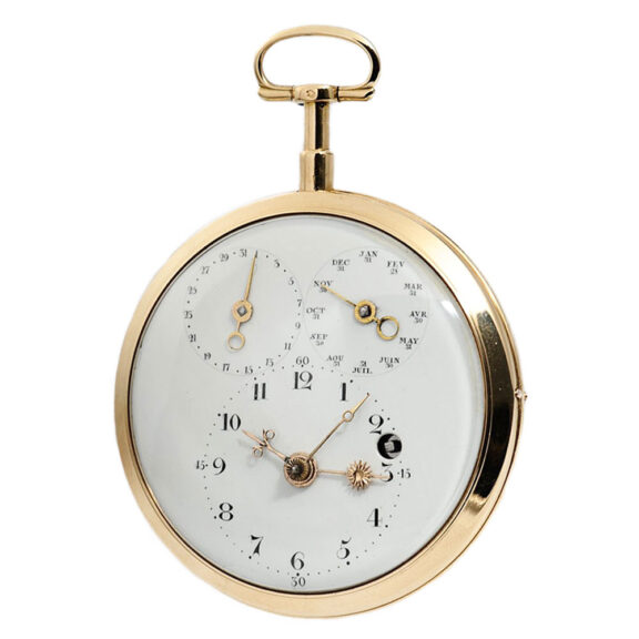 Swiss pocket watch with calendar and equation of time Circa 1795