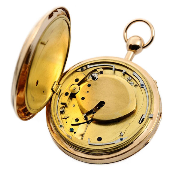 Swiss pocket repeater with early automatic winding Circa 1810 Swiss pocket repeater with early automatic winding Circa 1810