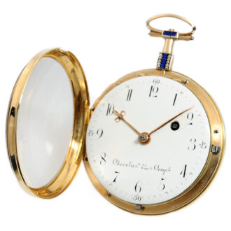 Swiss decorative gold and enamel verge pocket watch Circa 1796