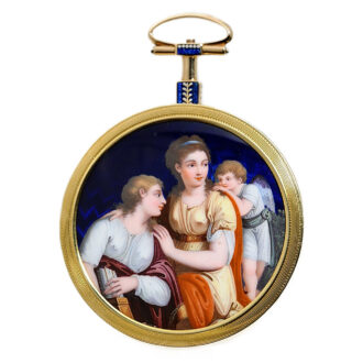 Swiss decorative gold and enamel verge pocket watch Circa 1796