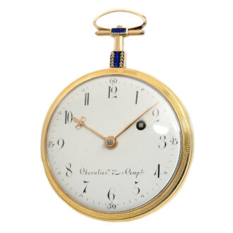 Swiss decorative gold and enamel verge pocket watch Circa 1796