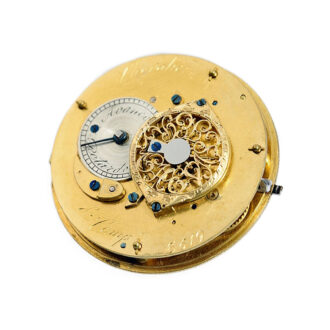 Swiss decorative gold and enamel verge pocket watch Circa 1796
