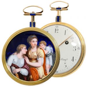 Swiss decorative gold and enamel verge pocket watch Circa 1796