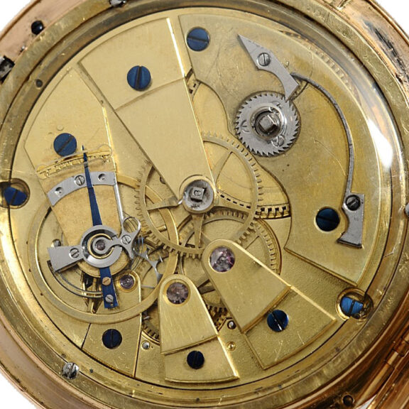 French 22k gold and enamel cylinder pocket watch Circa 1785 French 22k gold and enamel cylinder pocket watch Circa 1785