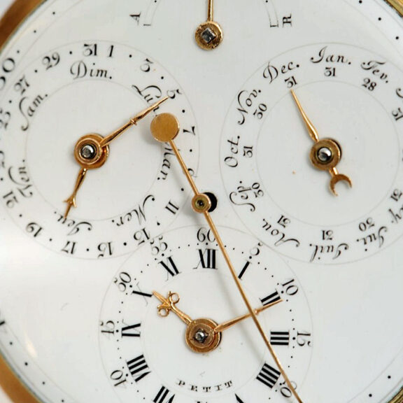 Swiss gold automatic watch with full calendar Circa 1788 Swiss gold automatic watch with full calendar Circa 1788