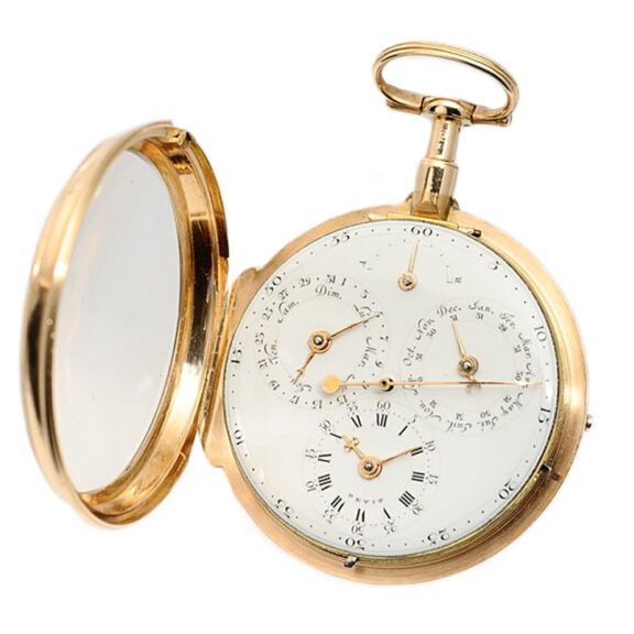 Swiss gold automatic watch with full calendar Circa 1788 Swiss gold automatic watch with full calendar Circa 1788