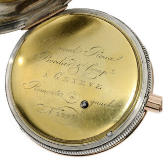 Swiss quarter repeating duplex with Jacquemarts Circa 1820 Swiss quarter repeating duplex with Jacquemarts Circa 1820