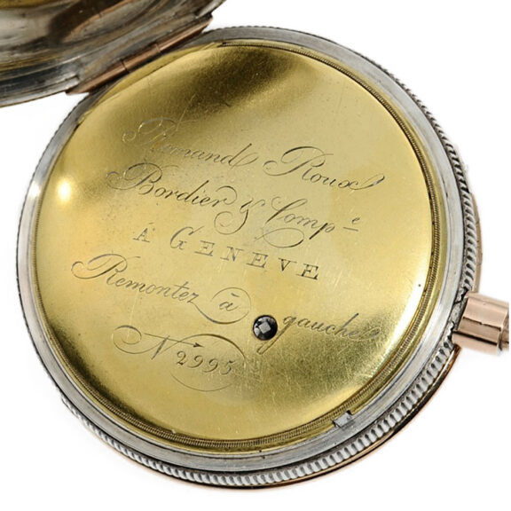 Swiss quarter repeating duplex with Jacquemarts Circa 1820 Swiss quarter repeating duplex with Jacquemarts Circa 1820