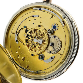 Swiss quarter repeating duplex with Jacquemarts Circa 1820 Swiss quarter repeating duplex with Jacquemarts Circa 1820