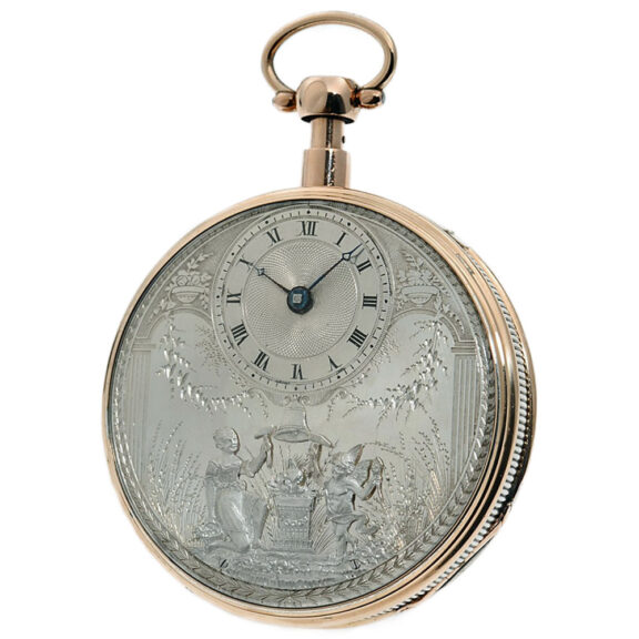 Swiss quarter repeating duplex with Jacquemarts Circa 1820 Swiss quarter repeating duplex with Jacquemarts Circa 1820
