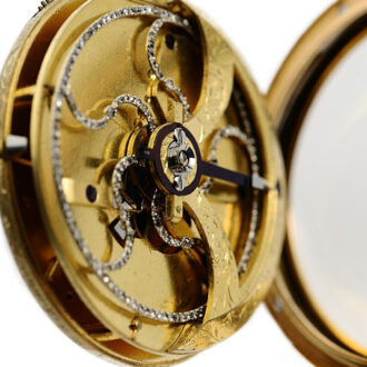 French gold Pouzait type stoppable lever watch Circa 1795