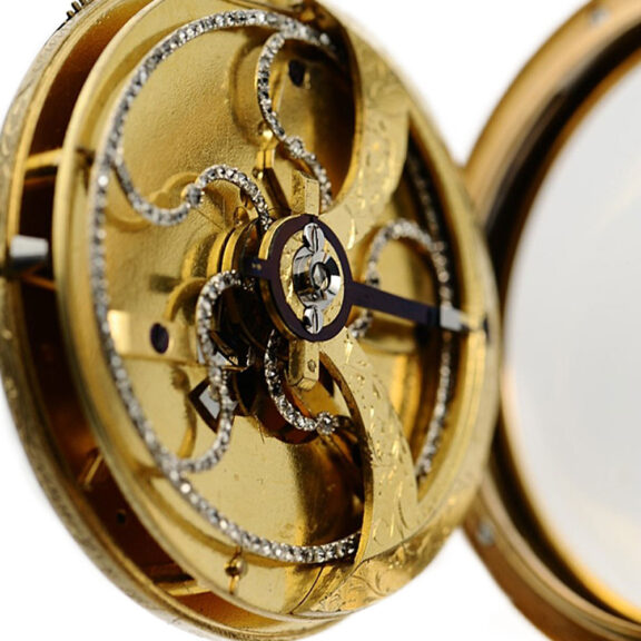 French gold Pouzait type stoppable lever watch Circa 1795 French gold Pouzait type stoppable lever watch Circa 1795