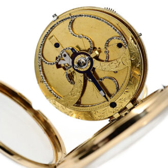 French gold Pouzait type stoppable lever watch Circa 1795