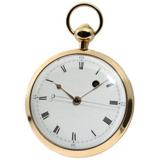 French gold Pouzait type stoppable lever watch Circa 1795